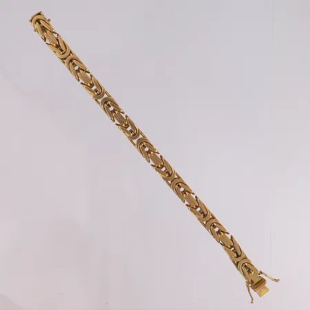 Armbånd Konge, lengde 20,5cm, bredde 8,5mm, 18K Vekt: 112 g Kontakt Lånekontoret for frakt