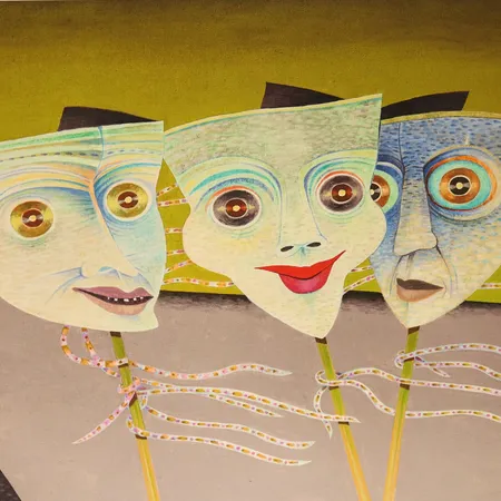 D.G.A. av Jan Baker, "Delegater, variant", 2/60, signert, datert 2023, motivformat 59 x 45cm, ingen ramme medfølger Kontakt Lånekontoret for frakt