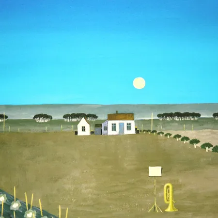 D.G.A. av Jan Baker, "Sommernatt", 2/30, signert, datert 2023, motivformat 43 x 30cm, ingen ramme medfølger Kontakt Lånekontoret for frakt