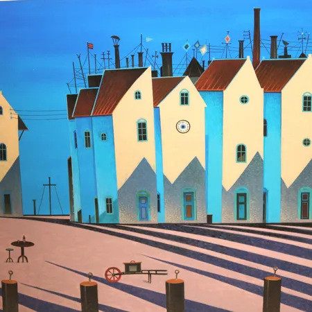 D.G.A. av Jan Baker, "Söndag", 3/60, signert, datert 2024, motivformat 42 x 30cm, ingen ramme medfølger Kontakt Lånekontoret for frakt