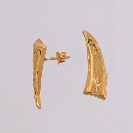 Ett par øredobber, 27x9mm, 21K Vekt: 2,7 g Kontakt Lånekontoret for frakt