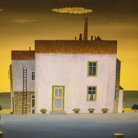 D.G.A. av Jan Baker, "Höstkveld", 2/60, signert, datert 2024, motivformat 59 x 45cm, ingen ramme medfølger Kontakt Lånekontoret for frakt