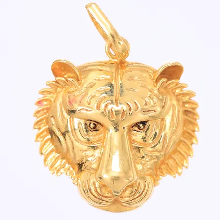 Anheng tiger, 28x25mm, 22K Vekt: 7,8 g Kontakt Lånekontoret for frakt