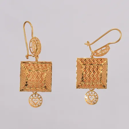 Ett par øredobber, 50x18mm, 21K Vekt: 7,8 g Kontakt Lånekontoret for frakt