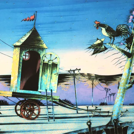 D.G.A. av Jan Baker, "Fra en reise", 3/60, signert, datert 2021, motivformat 63 x 45cm, ingen ramme medfølger Kontakt Lånekontoret for frakt