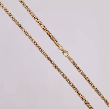 Kjede Konge, lengde 42cm, bredde 3,5mm, 18K Vekt: 37,4 g Kontakt Lånekontoret for frakt