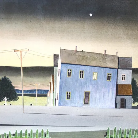 D.G.A. av Jan Baker, "To slags lys", 10/30, signert, datert 2023, motivformat 42 x 30cm, ingen ramme medfølger Kontakt Lånekontoret for frakt