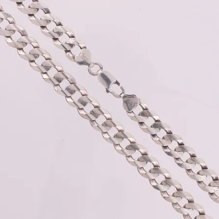 Halskjede, panser, lengde 48,5cm, bredde 10mm, 925S Vekt: 53,1 g Kontakt Lånekontoret for frakt