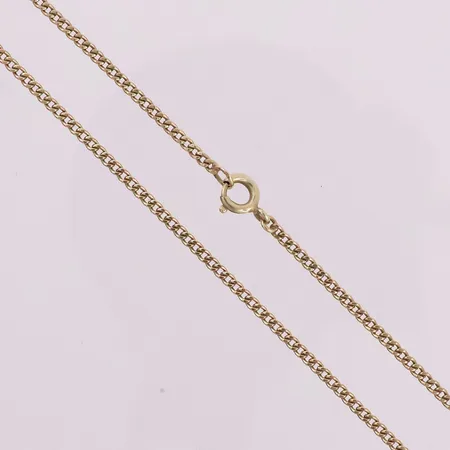 Halskjed, panser, lengde 43cm, bredde 1,8mm, 14K Vekt: 4,8 g Kontakt Lånekontoret for frakt