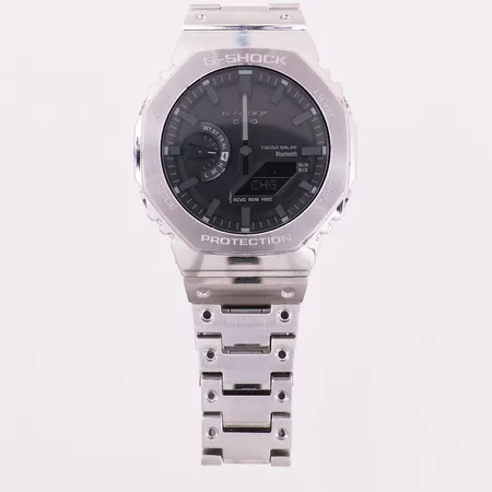 Klokke, Casio G-Shock, GM-B2100D-1A, modul 5691, serie 2100, mineralglass, solarlading, 200m/20bar, 3 ekstra lenker, boks, manual Vekt: 0 g Kontakt Lånekontoret for frakt