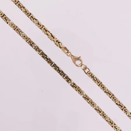 Kongekjede, lengde 57cm, bredde 3,8mm, 14K Vekt: 63,4 g Kontakt Lånekontoret for frakt