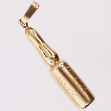 Anheng, lengde 63,1mm, bredde 10,7mm, gravert, 14K Vekt: 39,1 g Kontakt Lånekontoret for frakt