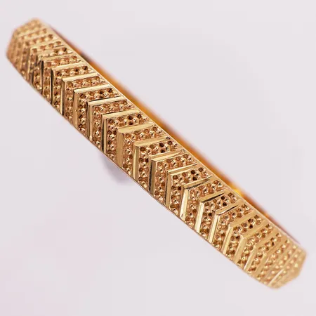 Armring, ø 60,2mm, bredde 9mm, 21K Vekt: 14,5 g Kontakt Lånekontoret for frakt