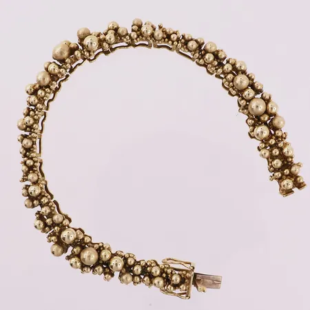 Armbånd, lengde 19,7cm, bredde 10,9mm, 14K Vekt: 47,7 g Kontakt Lånekontoret for frakt