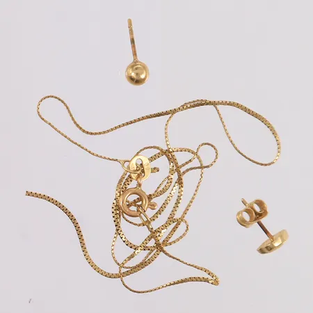 Skrotgull i 14K. Vekt: 1,4 g Kontakt Lånekontoret for frakt