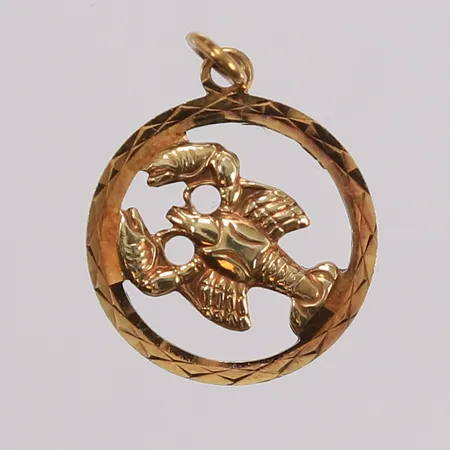 Anheng stjernetegn "Krepsen", ø16mm, 14K Vekt: 1,3 g Kontakt Lånekontoret for frakt