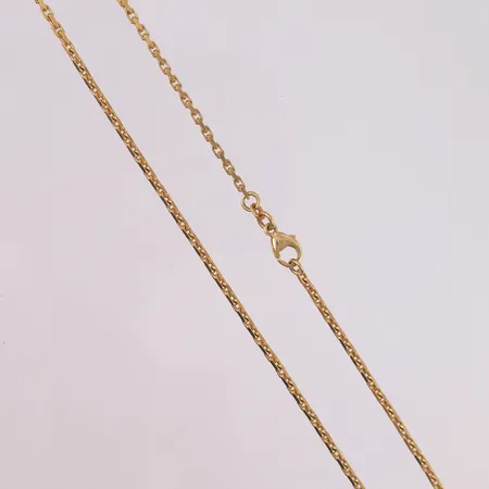 Kjede Anker, lengde 45,5cm, bredde 2mm, 14K Vekt: 9,9 g Kontakt Lånekontoret for frakt