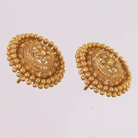 Ett par øredobber, ø22mm, 22K Vekt: 8,1 g Kontakt Lånekontoret for frakt