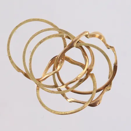 Flettering, ca ø20mm, 14K.   Vekt: 7,8 g Kontakt Lånekontoret for frakt