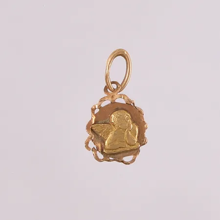 Anheng engel, to-farget, 16x9mm, 14K Vekt: 0,4 g Kontakt Lånekontoret for frakt