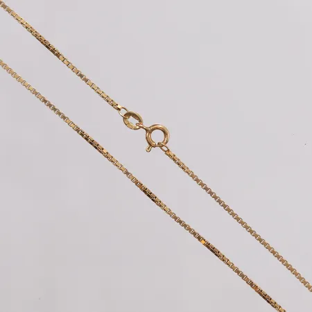 Veneziansk halskjede, 41 cm, bredde 1,2 mm, 14K Vekt: 4,9 g Kontakt Lånekontoret for frakt