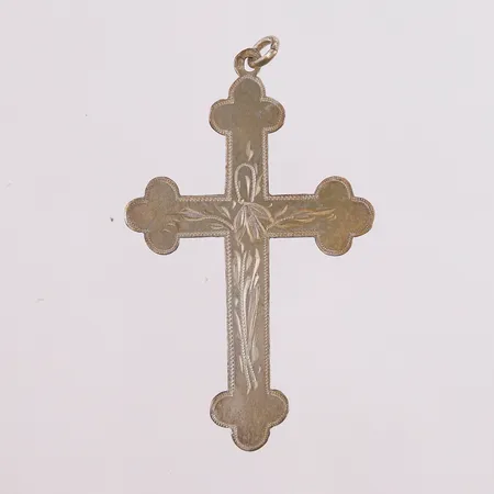 Anheng kors, høyde 60mm, 35mm, personlig gravert, 830/1000 sølv. Vekt: 3,8 g Kontakt Lånekontoret for frakt