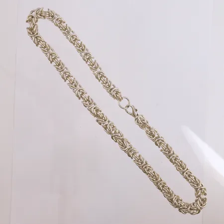 Kongekjede i sølv 925/1000 46 cm.  Vekt: 113,8 g Kontakt Lånekontoret for frakt