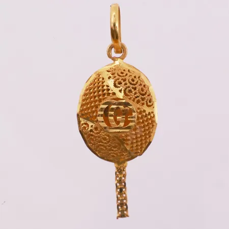 Anheng, lengde 37,5 mm, bredde 14 mm, 21K Vekt: 1,5 g Kontakt Lånekontoret for frakt