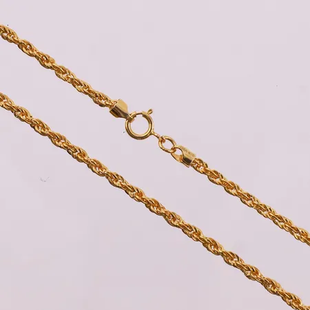 Halskjede, lengde 46cm, bredde 1,8mm, 21K Vekt: 2,3 g Kontakt Lånekontoret for frakt
