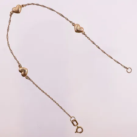 Armbånd, lengde 18 cm, bredde 4,8 mm, 14K Vekt: 0,9 g Kontakt Lånekontoret for frakt