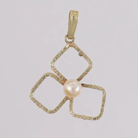 Anheng med perle, 29x21mm, 14K, bruttovekt 1,5g Vekt: 0 g Kontakt Lånekontoret for frakt