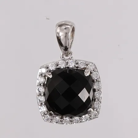 Anheng med sort og blanke stener, 925S, bruttovekt 4,2g Vekt: 0 g Kontakt Lånekontoret for frakt