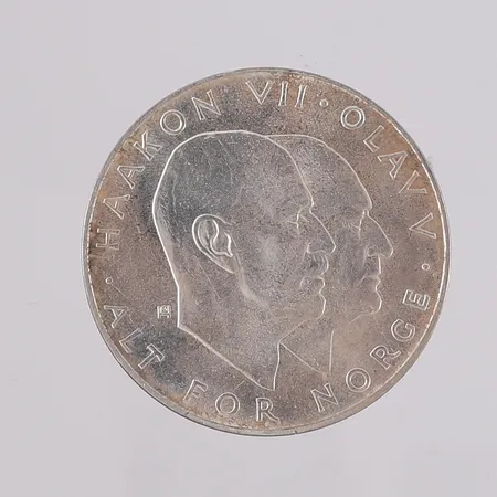 Sølvmynt, Frigjøringen 25 Kr, år 1970, sirkulert, 875S Vekt: 29,3 g Kontakt Lånekontoret for frakt