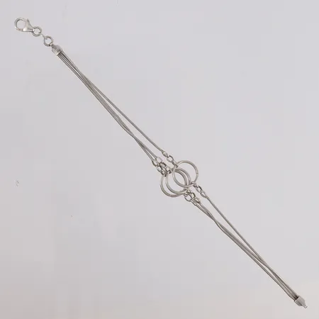 Armbånd, lengde 19cm, bredde 2,5- 12,6mm, 925S Vekt: 6,3 g Kontakt Lånekontoret for frakt