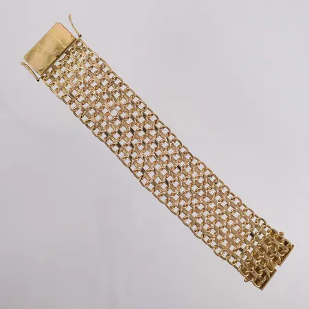Armbånd X-lenke, lengde 19cm, bredde 36,3mm, 18K Vekt: 129 g Kontakt Lånekontoret for frakt