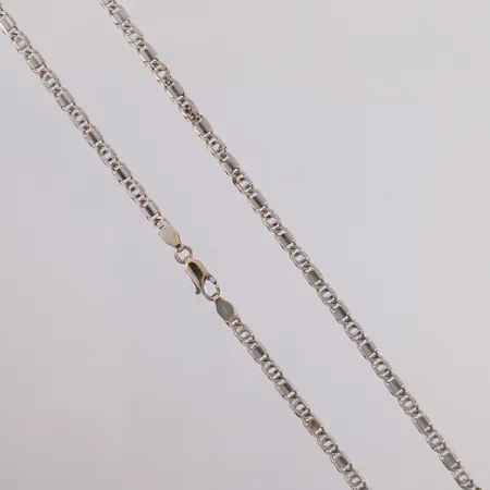 Kjede, lengde 50cm, bredde 3,6mm, hvitt gull, 18K Vekt: 19 g Kontakt Lånekontoret for frakt