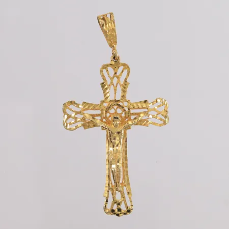Anheng krusifiks, 70x37mm, 14K Vekt: 7,3 g Kontakt Lånekontoret for frakt