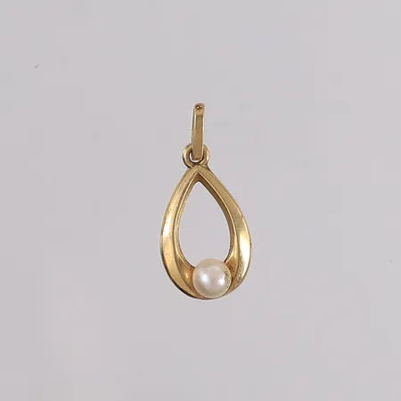 Anheng med perle, 23x11mm, 14K, bruttovekt 0,7g Vekt: 0 g Kontakt Lånekontoret for frakt