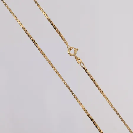 Kjede Veneziansk, lengde 60cm, bredde 1,4mm, 14K Vekt: 8,2 g Kontakt Lånekontoret for frakt