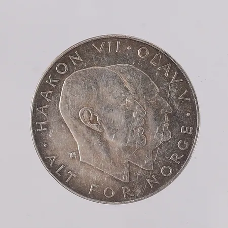 Sølvmynt, Frigjøringen 25 Kr, år 1970, sirkulert, 875S Vekt: 29,3 g Kontakt Lånekontoret for frakt