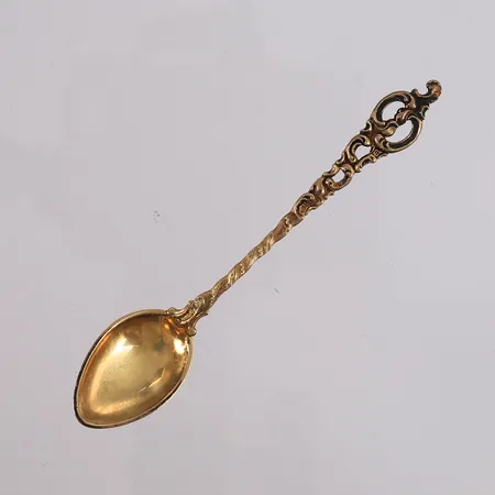 11 forgylte moccaskjeer, Dobbel Rokokko, lengde 10,3cm, 830S Vekt: 84,3 g Kontakt Lånekontoret for frakt