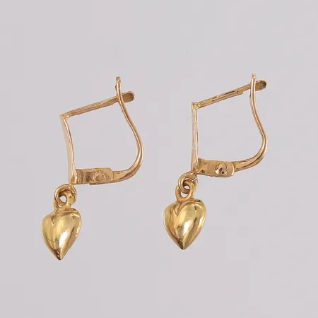 Ett par øredobber hjerte, 23x10mm, 18K Vekt: 1,4 g Kontakt Lånekontoret for frakt