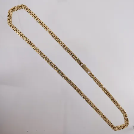 Kjede Konge, lengde 63cm, bredde 7mm, 14K Vekt: 216,6 g Kontakt Lånekontoret for frakt
