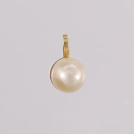Anheng med perle, 13x8mm, 14K, bruttovekt 1,1g Vekt: 0 g Kontakt Lånekontoret for frakt