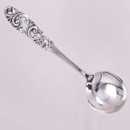 Syltetøyskje Tele, Mylius, lengde 12,9 cm, bredde 34,1 mm, 830S Vekt: 16,9 g Kontakt Lånekontoret for frakt