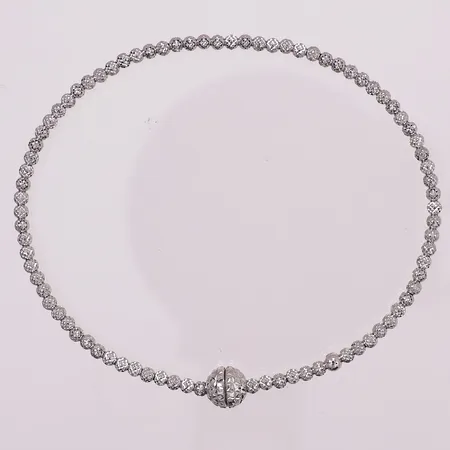 Armbånd med magnetlås, lengde 20 cm, bredde 2,5 - 6,7 mm, 18K Vekt: 4,7 g Kontakt Lånekontoret for frakt