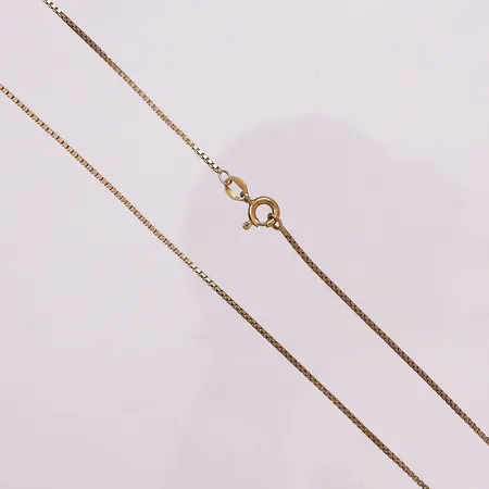 Halskjede murstein, lengde 51 cm, bredde 1 mm, 18K Kontakt Lånekontoret for frakt