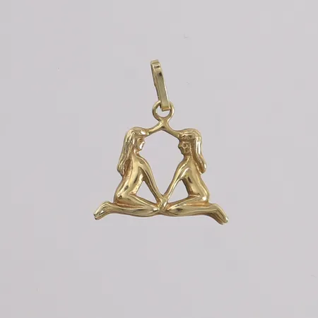 Anheng, høyde ca 17mm, bredde 15mm, 14K gull.  Vekt: 1,1 g Kontakt Lånekontoret for frakt