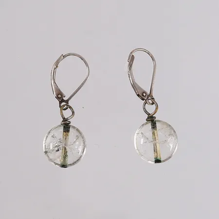 Ett par øredobber med glasssteiner, lås fester ikke, bruttovekt 3,2g.  Kontakt Lånekontoret for frakt