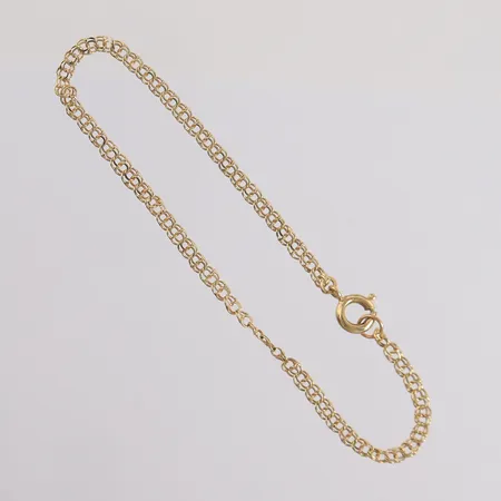 Armbånd bismarck, lengde ca 19cm, bredde ca 3mm, 14K gull.  Vekt: 1,9 g Kontakt Lånekontoret for frakt